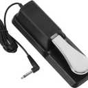 Sustain Pedal, Universal Electronic Organ Keyboard Pedal with Polarity Switch 1/4'' Input Plug, suitable for Digital Electric Piano, Piano Keyboard/MIDI Keyboard/Synthesizer, etc