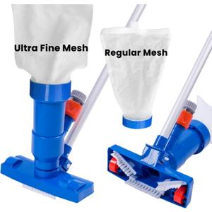 Sepetrel Upgraded Swimming Pool Spa Jet Vacuum Cleaner with Brush & 56" Pole,for Above Ground/Inflatable Pool,Hot Tub,Pond, Spa, Lake and Fountain