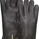 Deerskin Leather Gloves for Men and Women  Warm Winter Gloves with Soft Fleece Lining, Perfect Outdoor (Small)