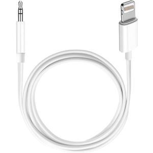 (Apple MFi Certified) iPhone AUX Cord,Lightning to 1/8 Inch Audio Cable,3.3ft, Headphone Jack Adapter Male Aux Stereo Audio Cable Compatible for iPhone 14/13/12/11/XR/X/8/7 (White)