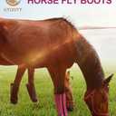 Horse Fly Boots Set of 4, Breathable Mesh Protectores para Caballos, Indoor & Outdoor UV Protective Leg Boots for Turnout, Lightweight Fly Protection for Horse LegsMedium, Blue