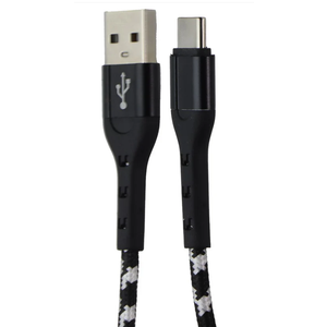 ZGear 10ft USB-A to USB-C Braided Sync & Charge Cable - Black/Silver, Pack Of 2