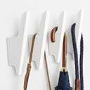 Natural Wooden Wall Hooks,4 Pack Wall Mounted Wood Hat Hook, Heavy Duty Coat Hanger for Bathroom, Rustic Farmhouse Decor for Hanging Coats, Backpack,Hat,PurseWhite