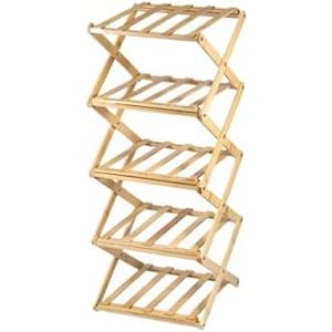 Amazon.com: 4/5 Tier Foldable Shoes Shelf Bamboo Simple Shoe Rack Household Retractable Multifunctional Storage Rack Saves Space(5 Layers) : Home & Kitchen