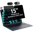 Peslv Magnetic Privacy Screen for MacBook Air 15 Inch (2023-2025, M2 M3 M4) - A2941 A3114 A3241, 15inch Removable Matte Anti Blue Light Glare Filter for Mac Air 15.3" Laptop Computer