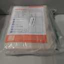 MAGZO Cold Weather Door Draft Curtain with Perspective Window, Fits 36" x 82" Door(Curtain Size 38'' x 84''), Made of Oxford and Cotton, Insulation Cover Blanket for Winter/Sliding Glass Doors, Beige