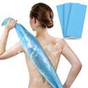 ARCH&M Exfoliating Washcloth Body Scrubber Back Scrubber for Shower Japanese Beauty Washcloth Bath Wash Cloth Korean Exfoliation Luffah Towel Net Sponge Loofah Body Scrub 3 Pack (Blue x 3)