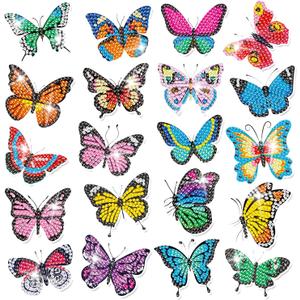 Labeol Diamond Art Kits for Kids Boys and Girls Ages 6-8-10-12 Easy to DIY Creative Diamond Art Sticker Craft by Numbers Kits for Kids and Adult Beginners (Shining Butterfly)