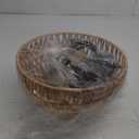 Hemp Rope Woven Pendant Light Woven Light Fixture Boho Chandelier Light Fixture Wicker Pendant Lights Rattan Lights Pendant Dome Wicker Chandelier for Dining Room Kitchen Island(Bulb Incl. (12.2" Natural)