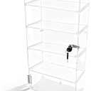 5 Shelf Acrylic Display Case with Lock,Clear Acrylic Box,Retail Display Case for Collectibles,Used to Store Collectibles, Jewelry, valuables, etc.-Safe and Orderly. (Transparent, Layer 5)