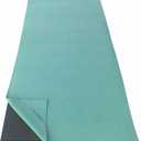 , Yoga Towel, Non Slip Hot Yoga Mat Towel with Corner Pockets, 100% Microfiber, Mat-Sized 24" x 72", Sweat Absorbent, Perfect for Hot Yoga, Bikram, Pilates and Yoga Mats (Aqua Blue)
