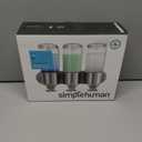 simplehuman Wall Mount Pumps, Triple 15 fl. oz. Shampoo & Soap Dispenser, Stainless Steel