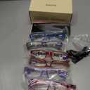 Gaoye 2.0 Reading Glasses for Women, 6 Pack Fashion Readers, Spring Hinge Eye Glasses, Blue Light Reading Glasses, +2.0