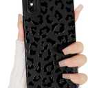 Lovmooful Compatible for iPhone X/XS Case Cute Cool Leopard Print Black Design for Girls Women Soft TPU Shockproof Protective Girly for iPhone X/XS-Leopard Print