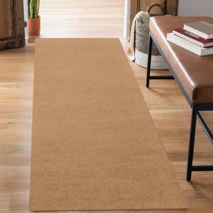 2' x 6' Runner Rugs with Rubber Backing, Outdoor Indoor Utility Non Slip Carpet Rug Runner for Hallway, Custom Size Area Rugs Mat for Entryway Balcony Patio Kitchen Garage Stair Laundry (Sand)