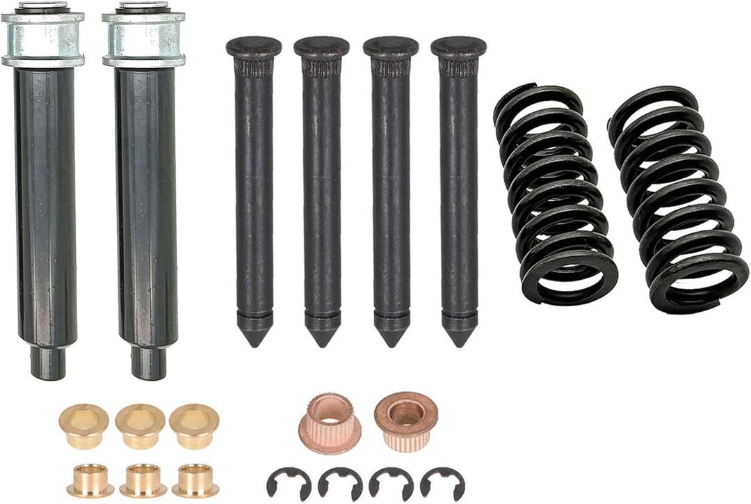 Door Hinge Spring Pin + Bushing Repair Kit Compatible with Chevrolet Camaro Pontiac Firebird Nova 1968-1979 4.1L 5.0L 5.7L Replace EB-A00030, A00031
