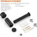 2 x KPW Toilet Paper Holder, Wall Mounted Toilet Roll Holder for Bathroom, Washroom and RV, Matte Black Paper Towel Holder 2 Pack