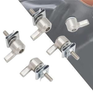 Saddlebag Lever Lock Fasteners Bolts Nuts Mounting Kit Security Hardware Theft Deterrent System Twist Block Fit for Harley Touring King Road Street Glide Ultra Electra FLHR FLHRC (Chrome)