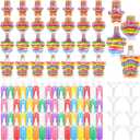 Bokon 48 Pcs Sand Art Kit for Kids Include Sand Art Bottle Colored Art Sand with Plastic Funnel Sand Art Activity Kit for Arts and Crafts Schools Birthday Wedding Party Favors Bulk