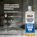 2 x HARRIS Multi-Purpose Pure Castile Soap, Made with Olive, Coconut, and Pine Tree Oil, Uses for Face, Body, Hand, Hair, Home, Dishes, and Laundry, Peppermint, 32 Fl Oz