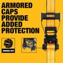 DEWALT DXBC10000J Black/Yellow 2" x 27' Ratchet Tie Down Strap with Double J-Hook - Heavy-Duty Cargo Securing (10,000 lb Break Strength)