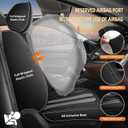AOMSAZTO Full Set Seat Covers for Chevy Colorado 2015-2026, 5-Seat Leather Car Seat Cover Waterproof Airbag Compatible LT Z71 ZR2 Black&Gray