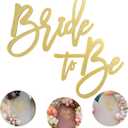Wooden Bride To Be Sign with Gold Painted for Bachelorette Bridal Party Banner Bridal Shower Bride To Be DecorationsGold