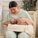 My Brest Friend Super Deluxe Nursing Pillow - Enhanced Comfort & Ergonomic Breastfeeding Pillow for Ultimate Support for Mom & Baby - Adjustable and with Handy Side Pocket,100% Organic Cotton Oat