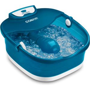 Conair Pedicure Foot Spa Bath with Heat reaching 104 Degrees, Massaging Foot Rollers, Soothing Bubbles, Pumice Stone and Nail Brush Included