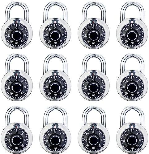 Lock 2 Packs Combination Lock Locker Lock for Gym and School Lockers Safe Combination Padlock Mini Combination Lock (12Pack)