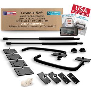 Create-A-Bed Queen Size Deluxe Murphy Bed Kit, Horizontal