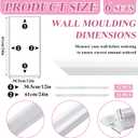 Colingmill Accent Wall Molding Kit Premade Wainscoting Panels Wall Molding Peel and Stick Panel White Pre Cut Trim for Walls Picture Frame Molding for Home Decoration(6 Set,12 x 24 Inch)