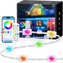 RGBCCT Soccer Game Day Lights for Outside House, 200FT Permanent Outdoor String Lights with Music Sync for Watch Party, App Control RGB Color Changing LED Lights for Backyard, Patio, Fence