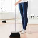 TreeLen Long Handle Broom and Dustpan Set,Upright Dust Pan Combo for Home, Kitchen, Room, Office, Lobby Floor Use Without Bending