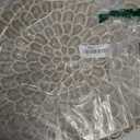 ALPHA Living HOME Handmade Beaded Placemats - 13 Inch Round Dining Table Mats - Elegant Glass Beads with Cotton Backing - Decorative Tableware for Weddings, Holidays, and Home Dcor - Silver