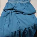 Women's Summer Maxi Dress 2025 Casual Boho Sleeveless Spaghetti Strap Smocked Tiered Long Beach Sundresses M