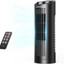 GRIDR 13" Bladeless Tower Fan with 3 Speeds, 4 Mode (AI, Normal, Natural, Sleep), Touch Screen + Remote Control, 12H Timer, 80° Oscillation, Fast Cooling, Desk Fan for Bedroom Home Office Desktop