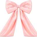 Bow Decor Large Bow for Room, Coquette Giant Ribbon Tie for Birthday Party Backdrop Wall Decor(Pink,24 x 18 Inches)