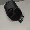 Airplane Pillow, Travel Neck Pillow with Memory Foam - Adjustable Buckle & Machine Washable Cover for Flights, Car, Office - Includes Eye Mask & Ear Plugs(Black) (Black and Gray)