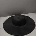 Women Wide Brim Straw Hat Travel Foldable Cap Sun Hat Summer Beach Sun Hat Holiday Swim Garden Straw Hat (Black)