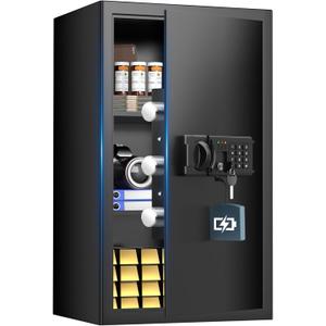 4.5 Cuft Large Fireproof Safe Box, Home Safes Water and Fireproof, Fire Proof Safe with Programmable Keypad, Smart Alert, Removable Shelf, Fire Proof Safes for Home Money Document Valuables