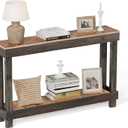 SMARTSTANDARD Rustic Console Table, 46 Inch Reclaimed Wood Console Table, Rustic Entry Table Luxe Combo Console,Farmhouse Console Sofa Table Living Room, Black