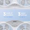 shinic 9" Quiet Window Fan with Remote Control - 2026 Upgraded, 3-Speed Reversible Airflow, Includes Removable Bug Screen, Dust Cover & Foam Sealing Tape, Expandable Panels 24"-37", ETL Listed