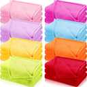 SmoothNovelty 8 Pcs Fleece Throw Blanket for Girl 40x60 in Sleepover Blankets for Galentine's Party Wedding Guest Slumber Favors Cozy Movie Night Blanket Set(Multicolor)