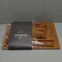 Hiware 4 Pieces Extra Large Wooden Cutting Boards Set- Bamboo Cutting Boards for Kitchen Meal Prep & Serving, Cutting Board with Deep Juice Groove & Built-in Handles, Charcuterie & Chopping Board (Brown)