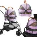 Pet Gear, A Vermont Family Owned Company Since 1936, 3-in-1 Travel System, View 360 Stroller Converts to Carrier and Booster Seat with Easy Click N Go Technology, for Small Dogs & Cats, 4 Colors