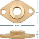 HYDRO MASTER Solid Brass Flange Kit with Gaskets, 1" NPT thread, For Radiant Heating Systems (1" FNPT)