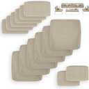 Bextile 14 Piece Outdoor Patio Cushion Covers Replacement, Outdoor Cushion Slipcovers, Water-Resistant Patio Furniture Cushion Covers with Zipper… (Beige)