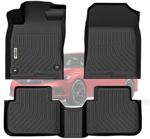 orealtrend Car Floor Mats Liners Compatible with Acura Integra 2023-2025 & Civic 2022-2025 Sedan/Hatchback/Si/Sport (Not for Hybrid) All Weather Front Rear Vehicle Carpet Custom Fit Anti-Slip