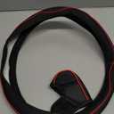 Ouzorp Car Steering Wheel Cover, Microfiber Leather Steering Wheel Covers with Anti-Slip Lining, Universal 14.5-15 inchs Black with Red line